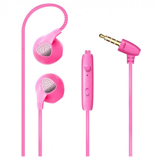 OEM - Iphone 6 6s 5s  With Microphone 3.5mm Jack Bass In Ear Fone Pink